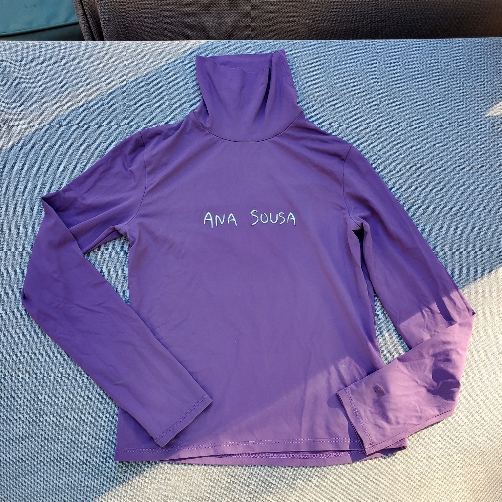 3/$50 Ana Sousa Purple Turtleneck